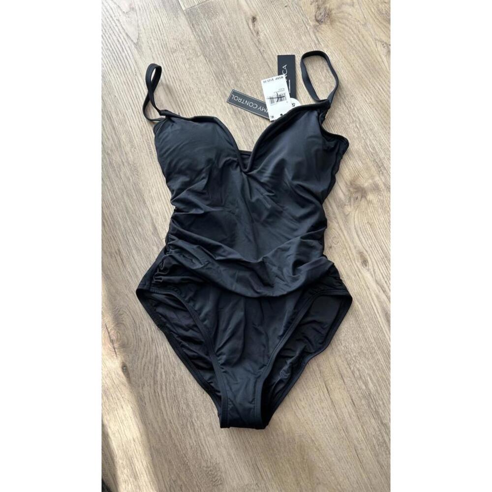 La Blanca Island Goddess Rouched Body Lingerie Mio One Piece Swimsuit Black So 6